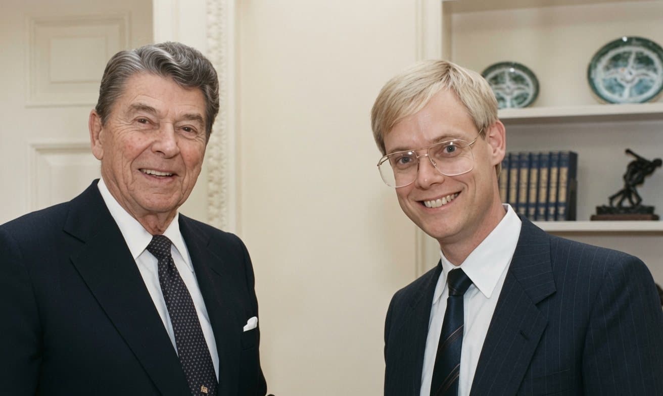 Brad Baker with President Ronald Reagan, 1988.
